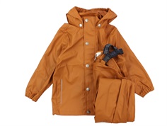 En Fant rainwear pants and jacket leather brown
